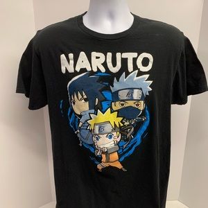 Naruto Shippuden Ripple Junction Men’s T Shirt Naruto Sasuke Kakashi Size Large